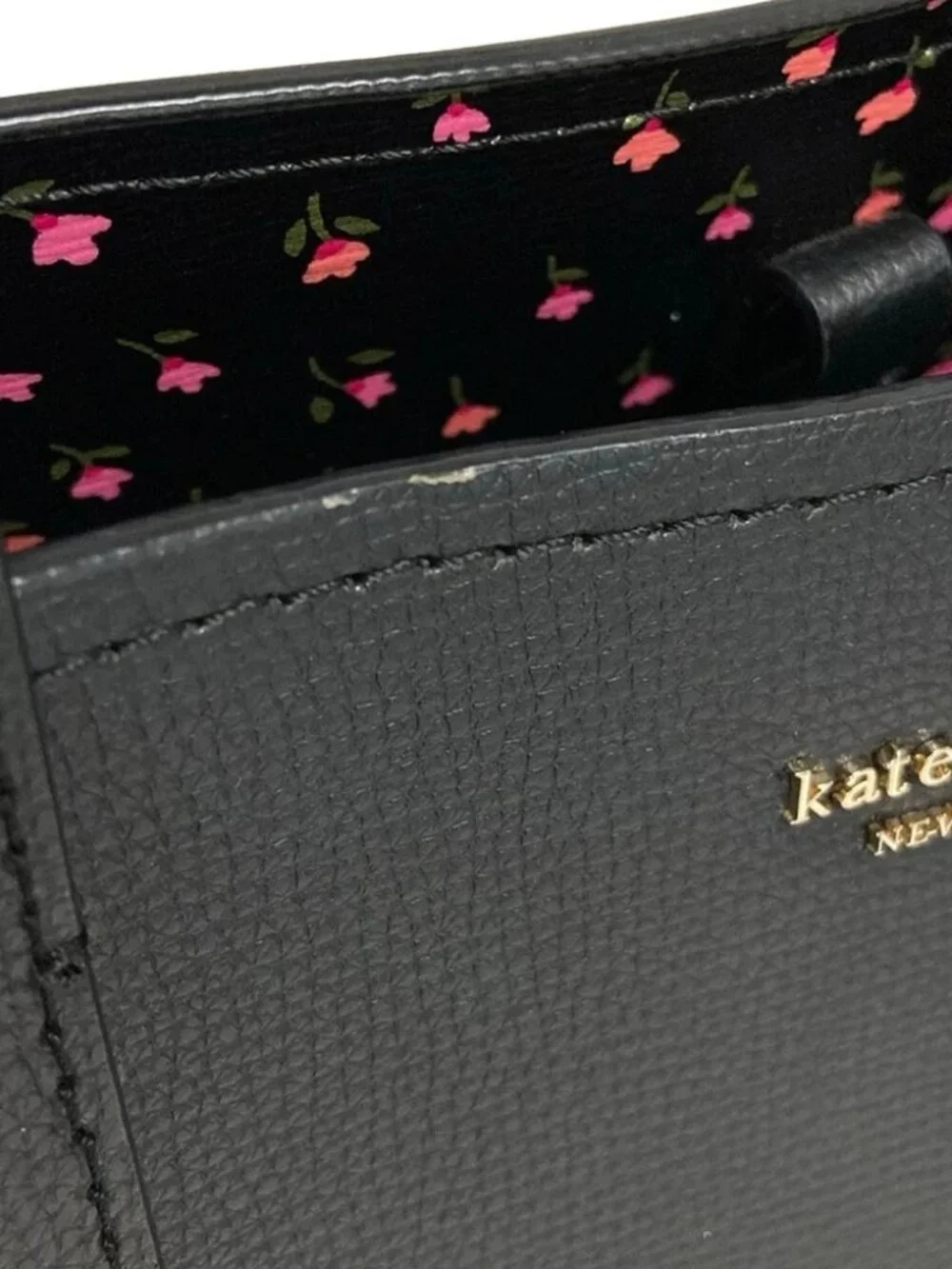 Kate spade PXRUA687 Black Leather Tote Bag